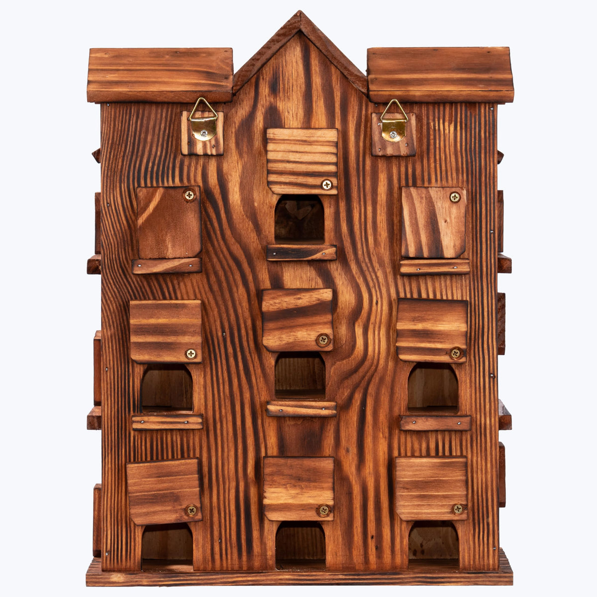 MIXUMON carbonized pine texture and rustic finish enhancing outdoor durability.