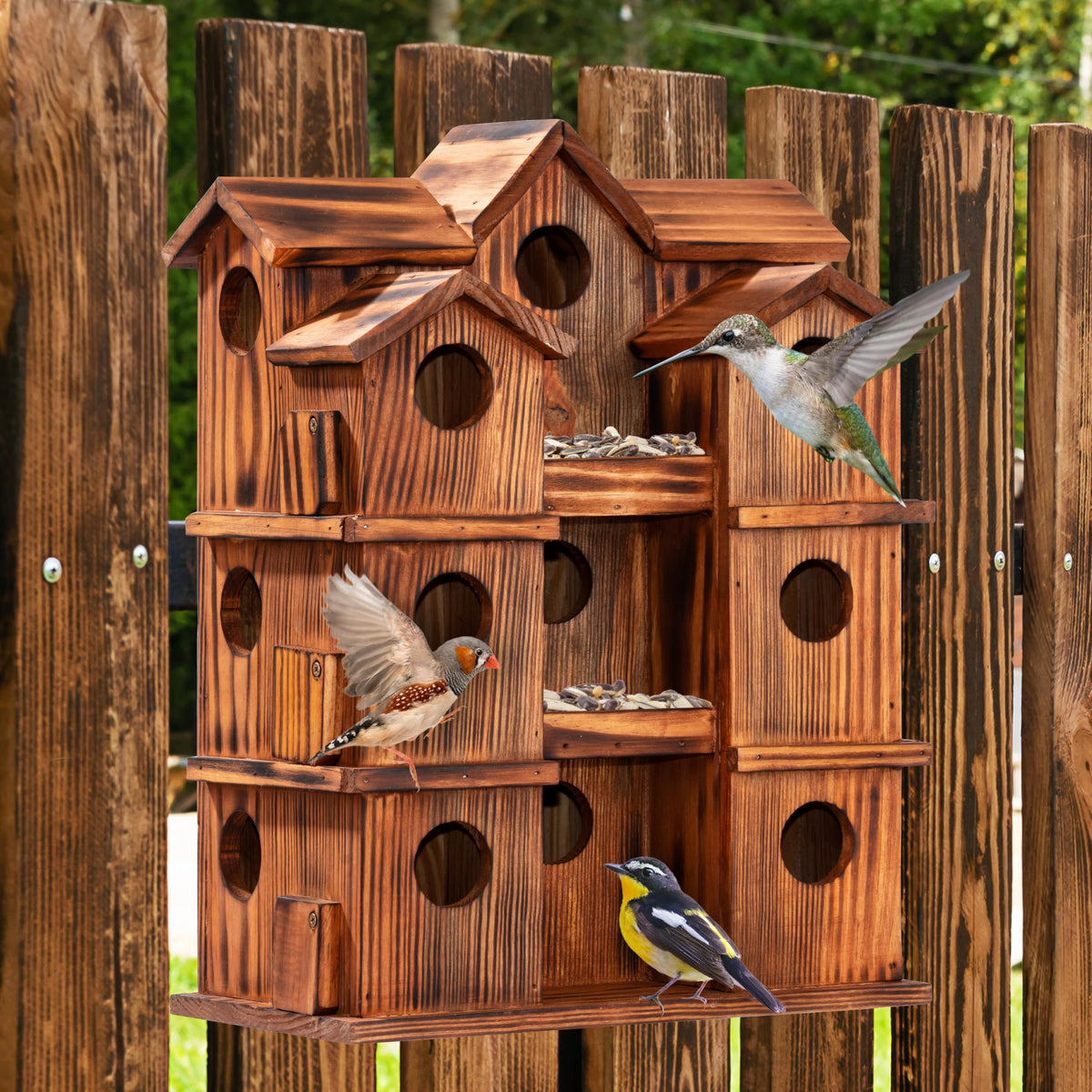 MIXUMON castle-inspired design adds decorative charm to garden.