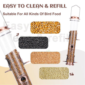 MIXXIDEA bird feeder six ports tube for shared dining