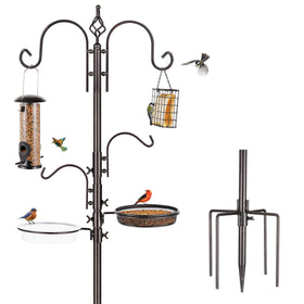 MIXXIDEA Deluxe Bird Feeding Station assembled for easy backyard birdwatching