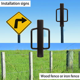 Durable steel construction and black coating resist corrosion during outdoor use.
