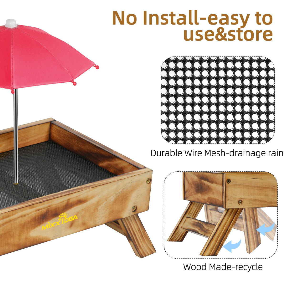 MIXXIDEA brown finish blends with outdoor spaces