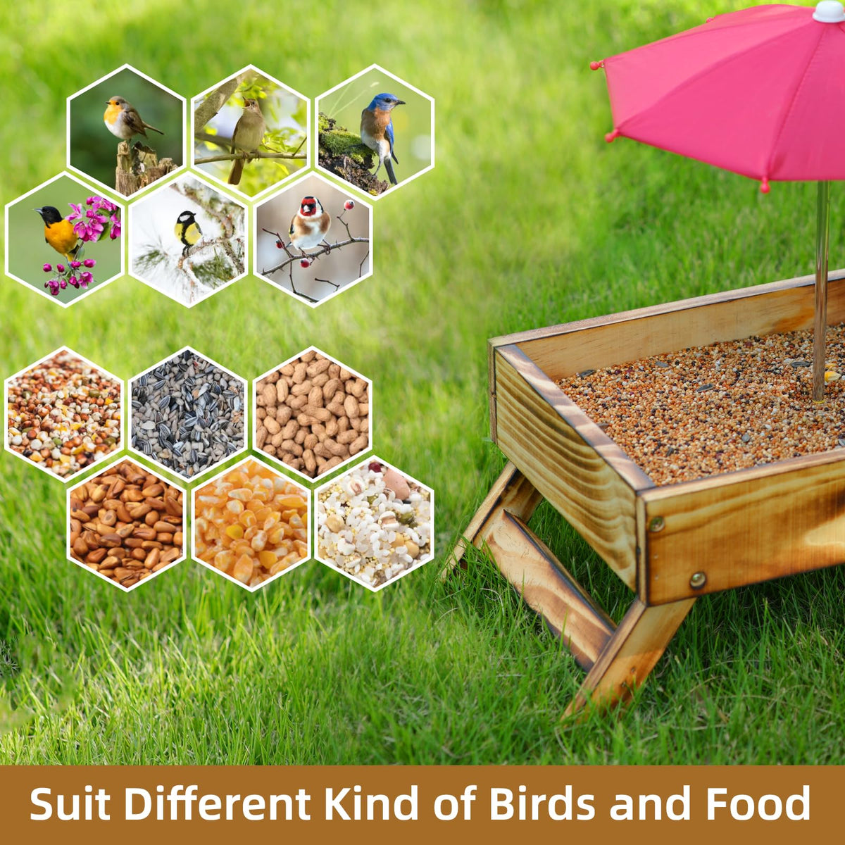 MIXXIDEA cedar wood construction resists rot for year-round outdoor use