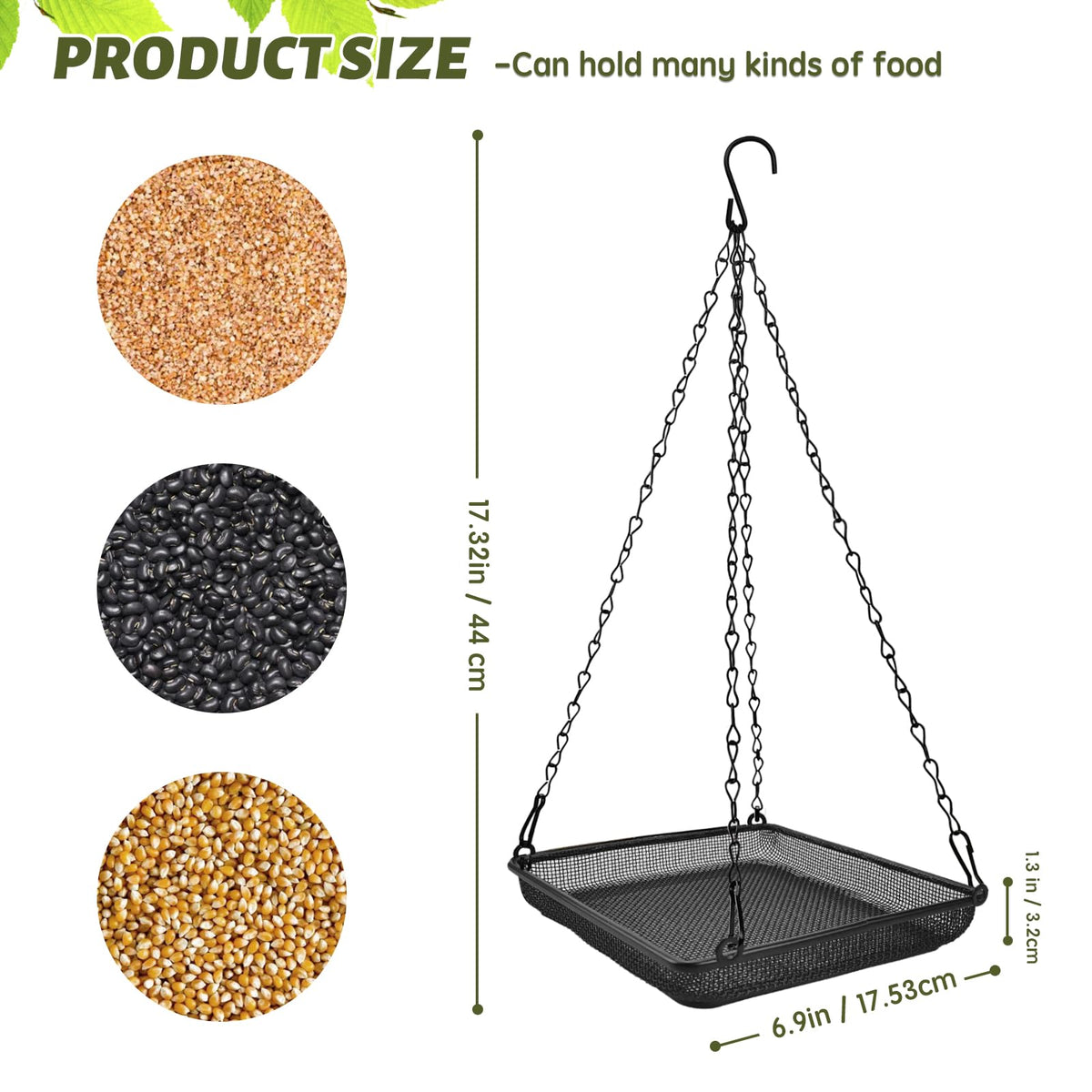 MIXXIDEA metal mesh seed tray with durable construction for year‑round feeding