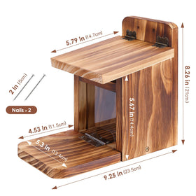 MIXXIDEA outdoor squirrel feeder installation demonstrates quick tree hanging setup.