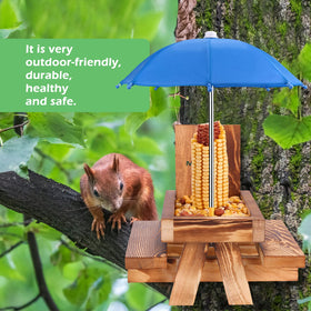 MIXXIDEA Squirrel table dimensions: cedar build with decorative panels