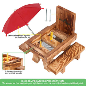 MIXXIDEA corn-cob-holder enables easy meals for backyard visitors.