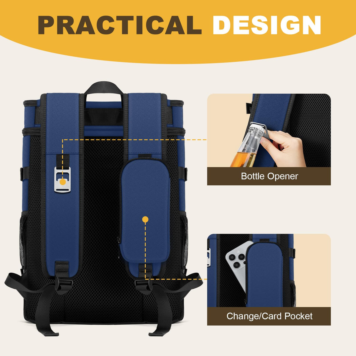MIYCOO cooler backpack ideal for beach, picnics, or camping outings