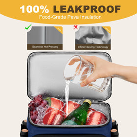 MIYCOO cooler backpack extendable zip pocket keeps valuables handy