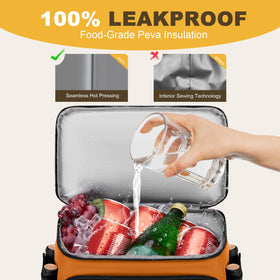 MIYCOO cooler backpack with extendable zip pocket for valuables like phone