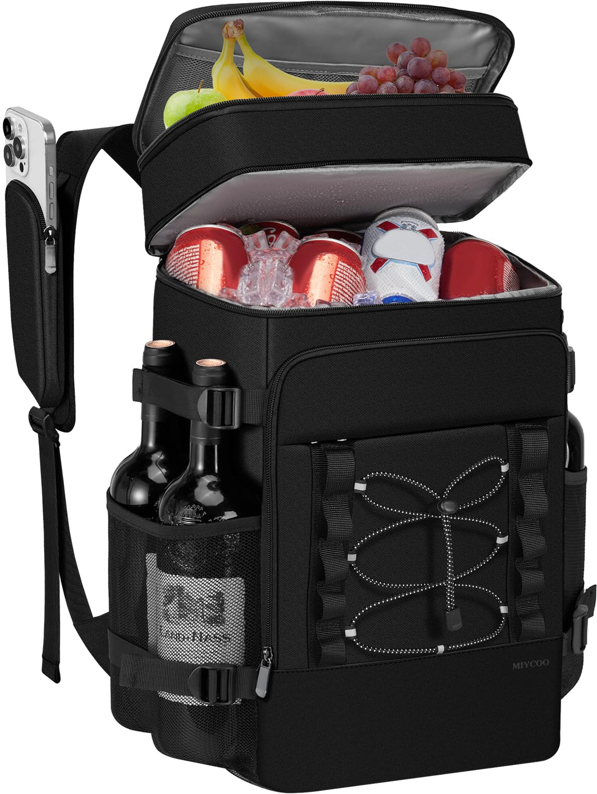 MIYCOO Cooler Backpack leakproof liner ensures mess-free picnics.