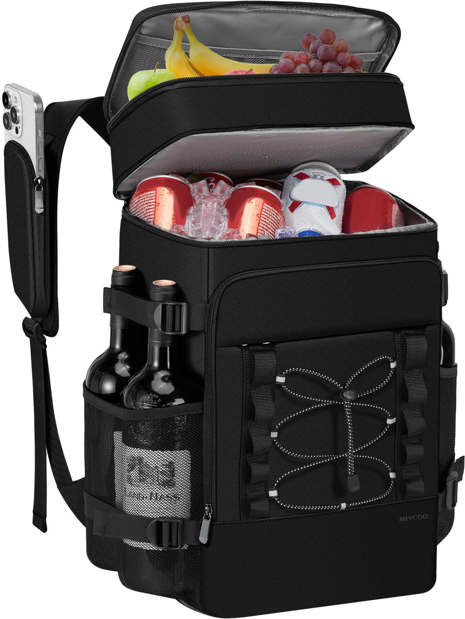 MIYCOO Cooler Backpack leakproof liner ensures mess-free picnics.