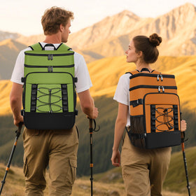 MIYCOO Cooler Backpack side straps secure bottles for hiking