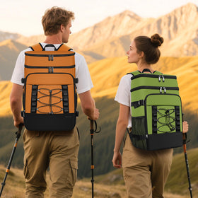 MIYCOO cooler backpack features adjustable side straps to secure bottles