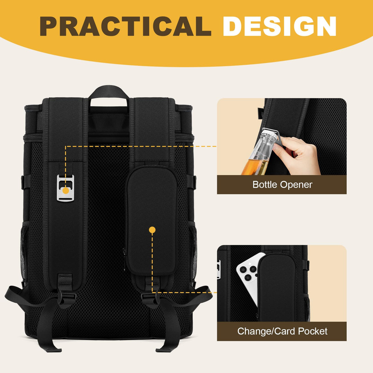 MIYCOO Cooler Backpack versatile-use for beach, hiking, picnics and travel.