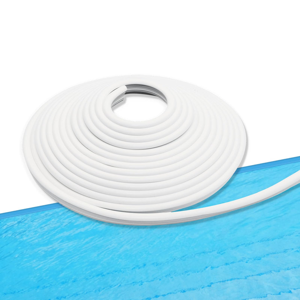 MIYOLO 120ft pool liner lock roll in white secures the liner for a snug fit.