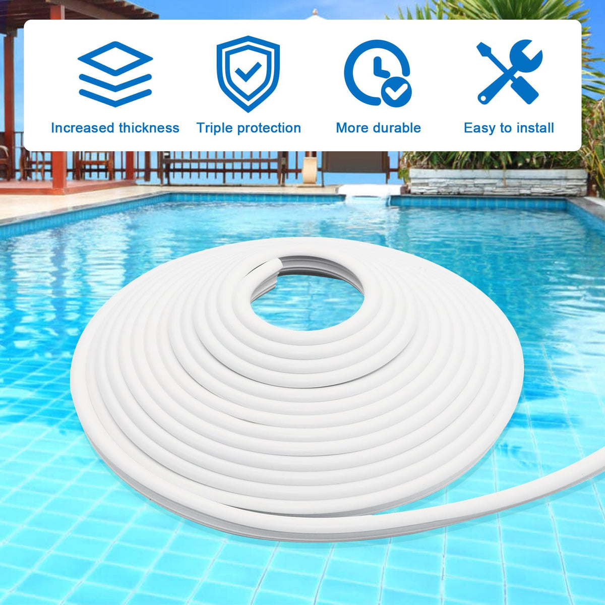 MIYOLO liner lock secures pool liner for a robust, wrinkle-free edge.