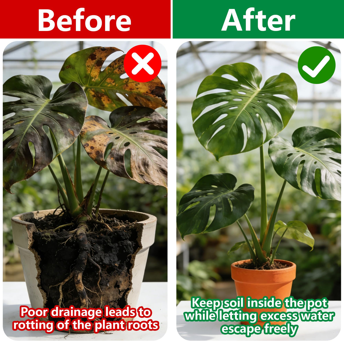 Mizelu gardening mats help maintain pot soil and support healthy roots.