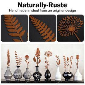 Mizelu metal plant decoration shines in vases or soil for artistic displays.