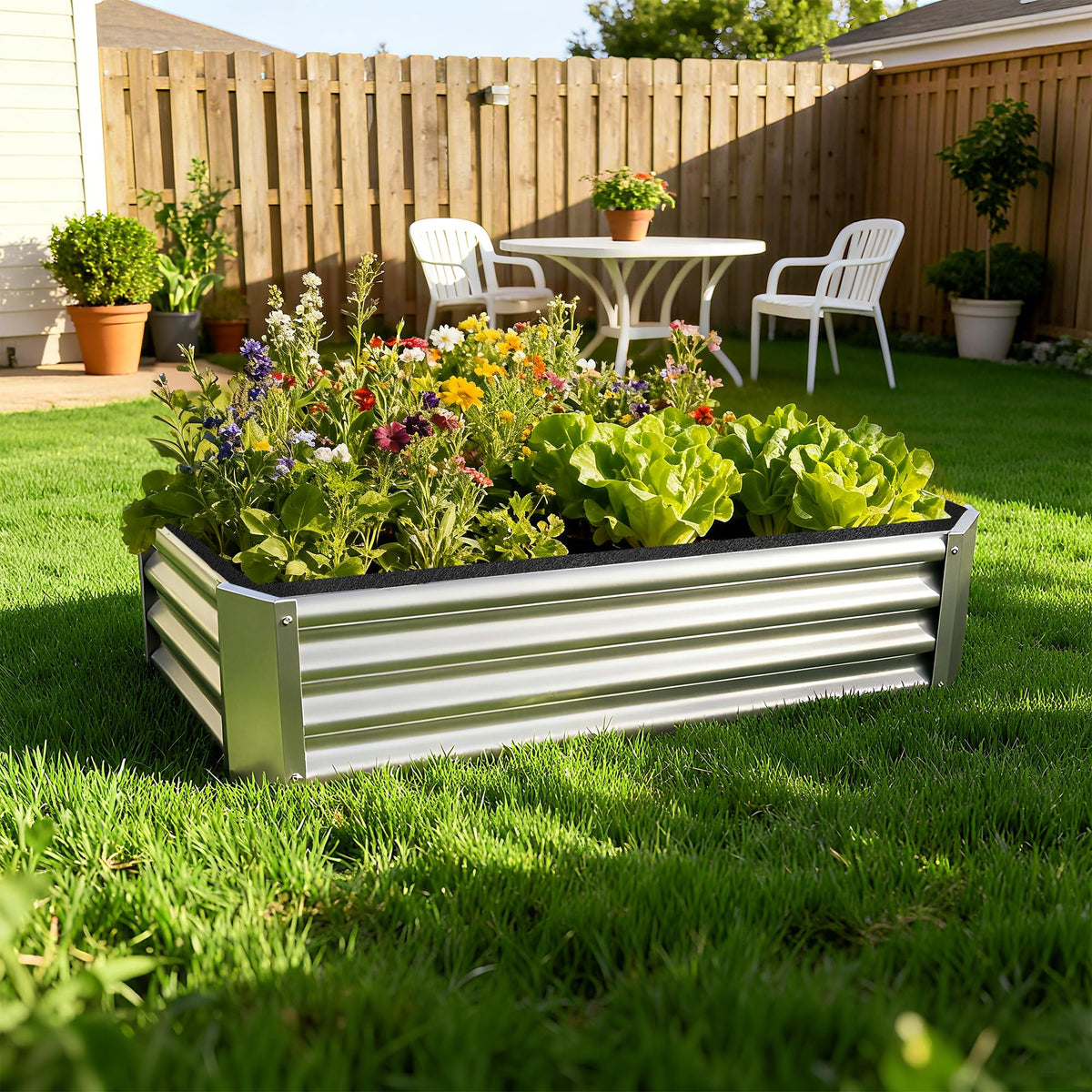Mizelu liner kit suited for patios, backyards, and greenhouses for diverse plantings