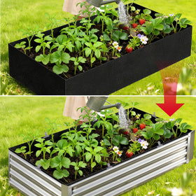 Mizelu planting liner enables vegetables or flowers to thrive through improved drainage