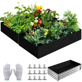 Mizelu raised bed liner 4x2x1ft fits beds for better soil isolation and airflow