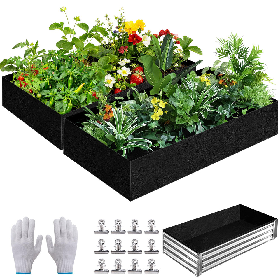Mizelu raised bed liner 4x2x1ft fits beds for better soil isolation and airflow