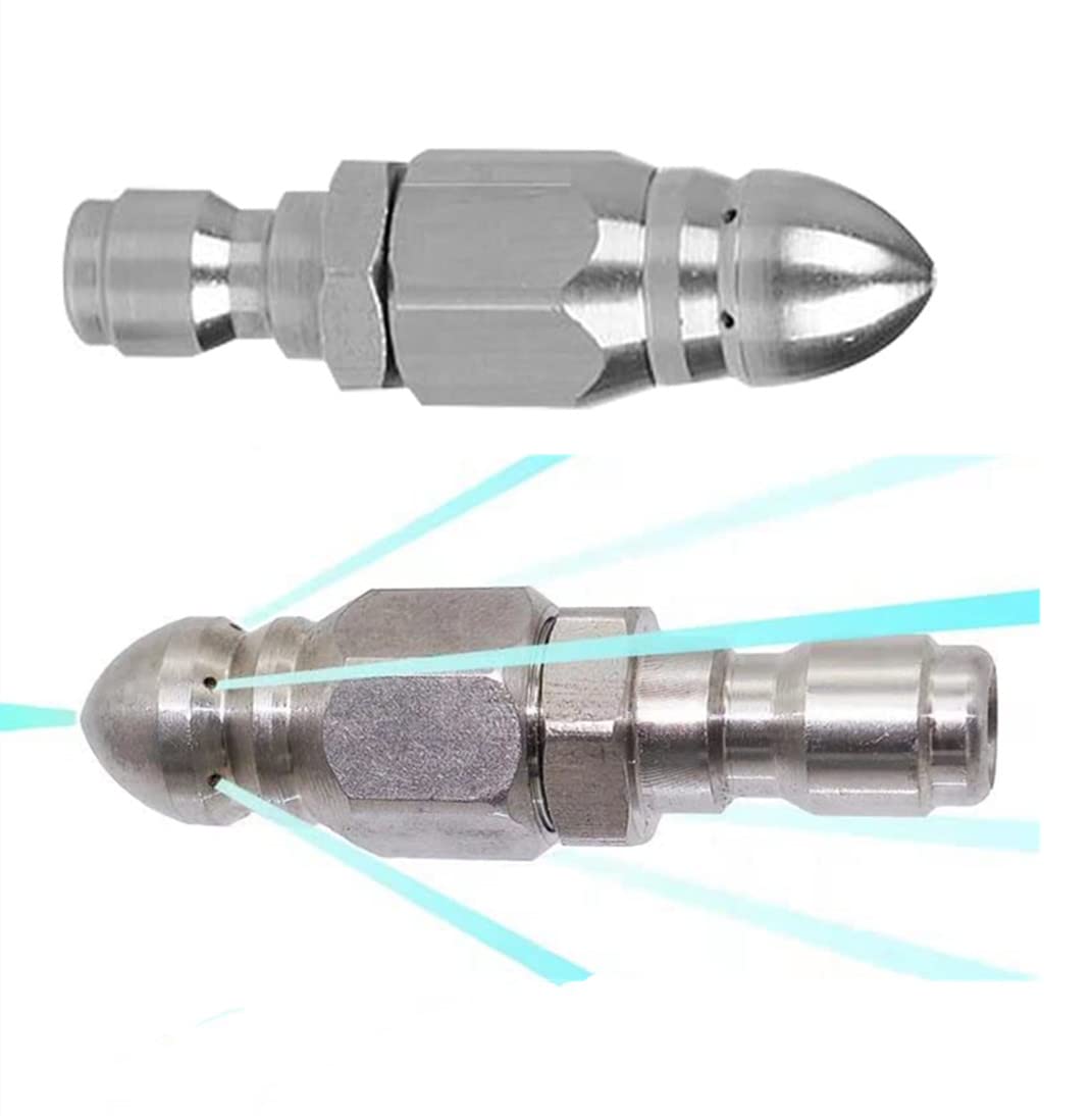 MIZORLIE sewer jetter nozzle in stainless steel for durable pipe cleaning