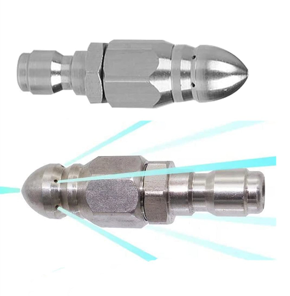 MIZORLIE sewer jetter nozzle in stainless steel for durable pipe cleaning