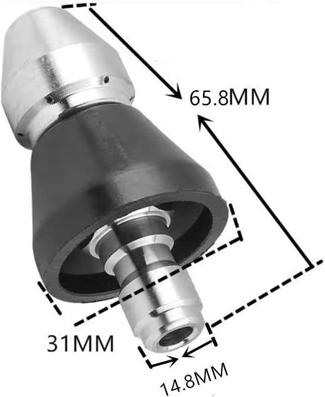 MIZORLIE sewer nozzle quick-connect 3/8 for fast setup