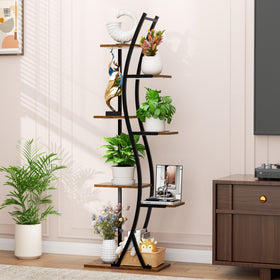 MJOMKN sturdy iron frame ensures stability for tall displays