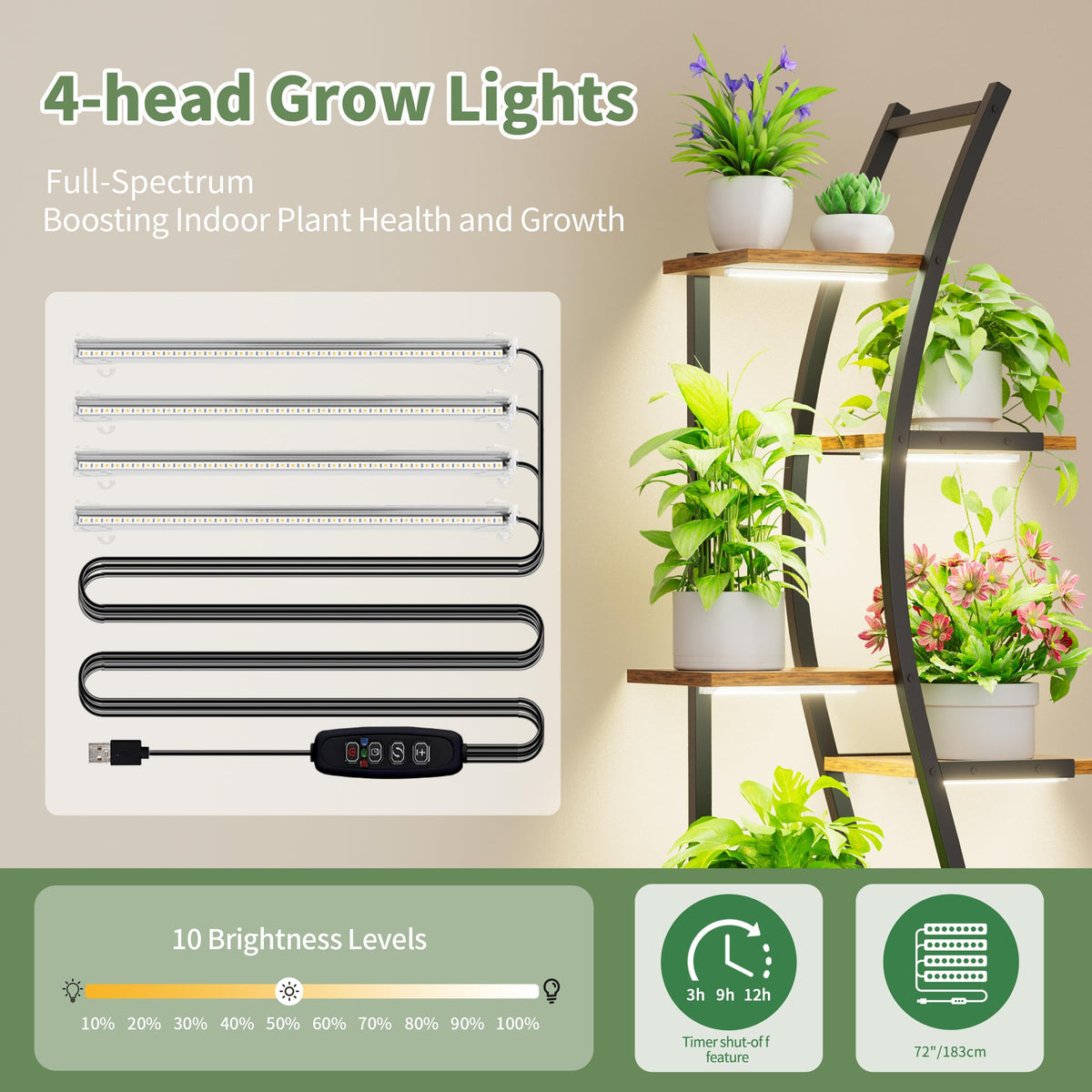 MJOMKN waterproof-coated shelves resist wear and simplify cleaning