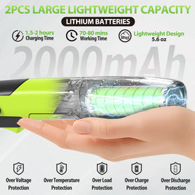 MJUM 58-inch reach enables trimming second-story hedges safely