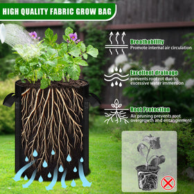 MJZ 15-gallon capacity for generous root growth and reuse