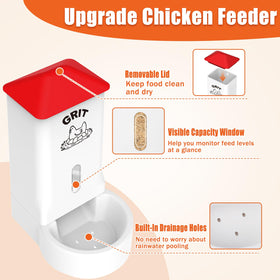 MJZ 5lb capacity feeder designed for up to six chickens