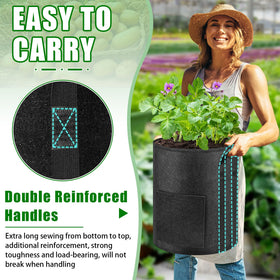 MJZ grow bag with long reinforced handles for easy transport