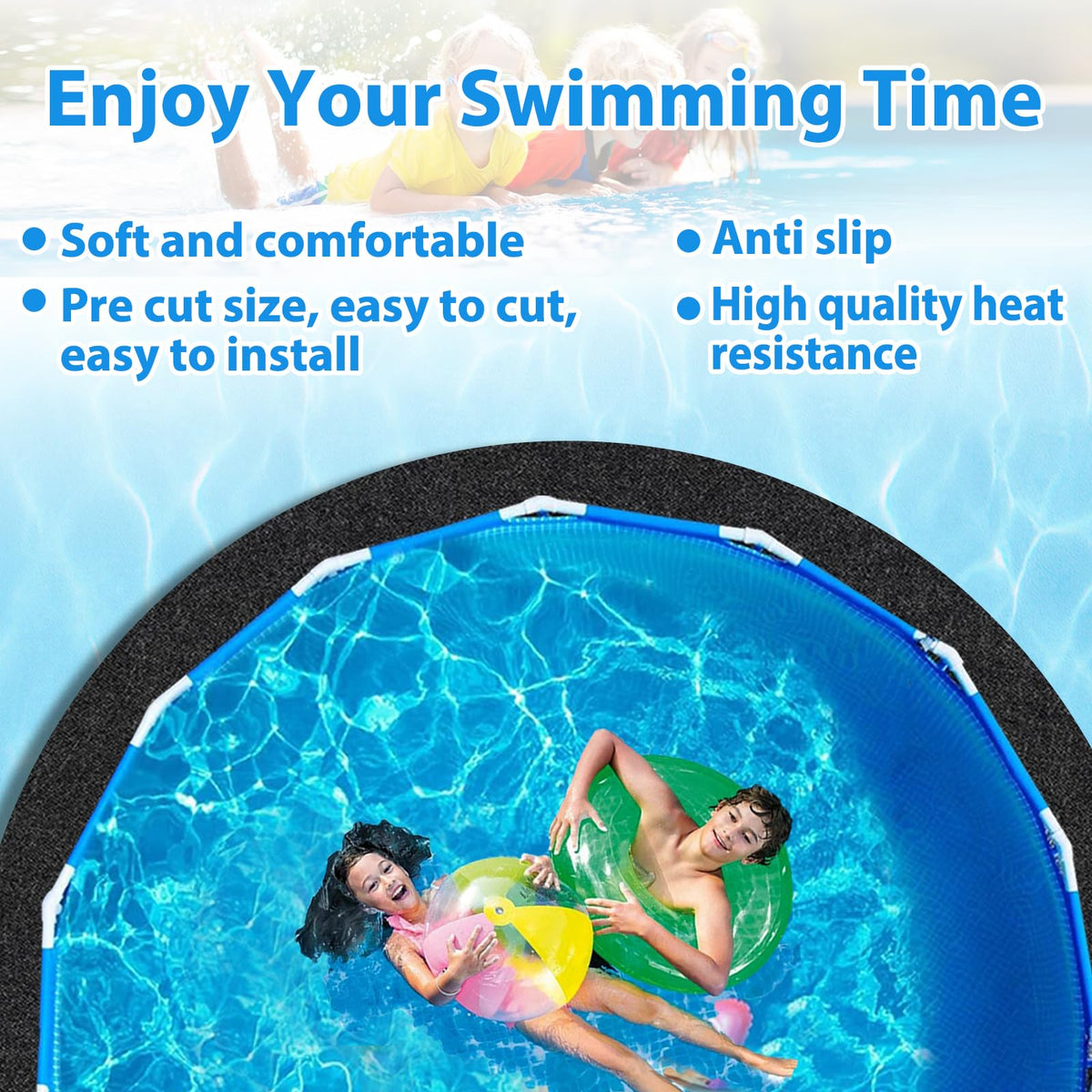MJZ versatile sizes cover most ground pools and can be trimmed.