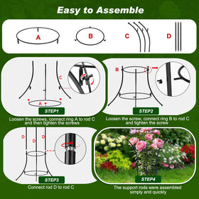 MJZ peony cages tomato support illustrates versatile use for garden vegetables and flowers