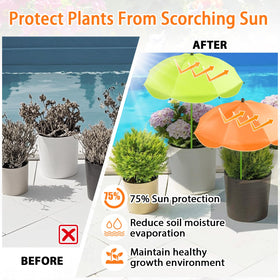 MJZ shade reduces direct sun exposure by up to 75 percent for plants.