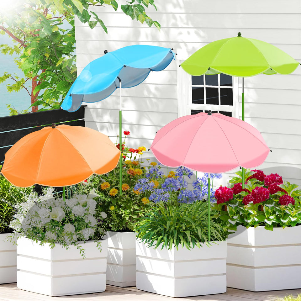 MJZ plant umbrella 26-inch assembly demonstrates quick setup for outdoor plants
