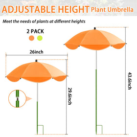 MJZ plant umbrella adjustable angle follows sun for even shading.