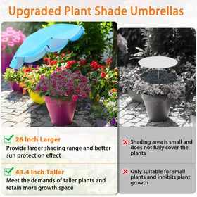MJZ plant umbrella angle-adjustment shows versatile sun protection as light moves