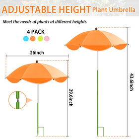 MJZ four-pack plant umbrella sets shade for several pots