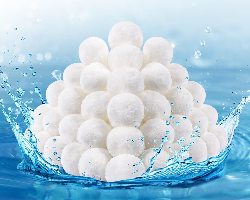MJZ pool filter balls packaging, designed for easy setup and storage.