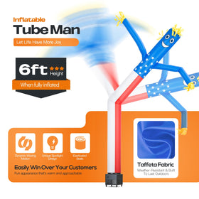 Mkevi inflatable dancer with built-in blower for quick setups.