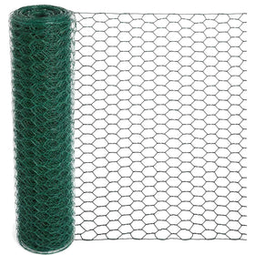 Mklsit chicken wire roll in green for floral arrangements and crafts.