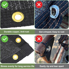 Mklsit shade tarp with reinforced edge stitching for durability