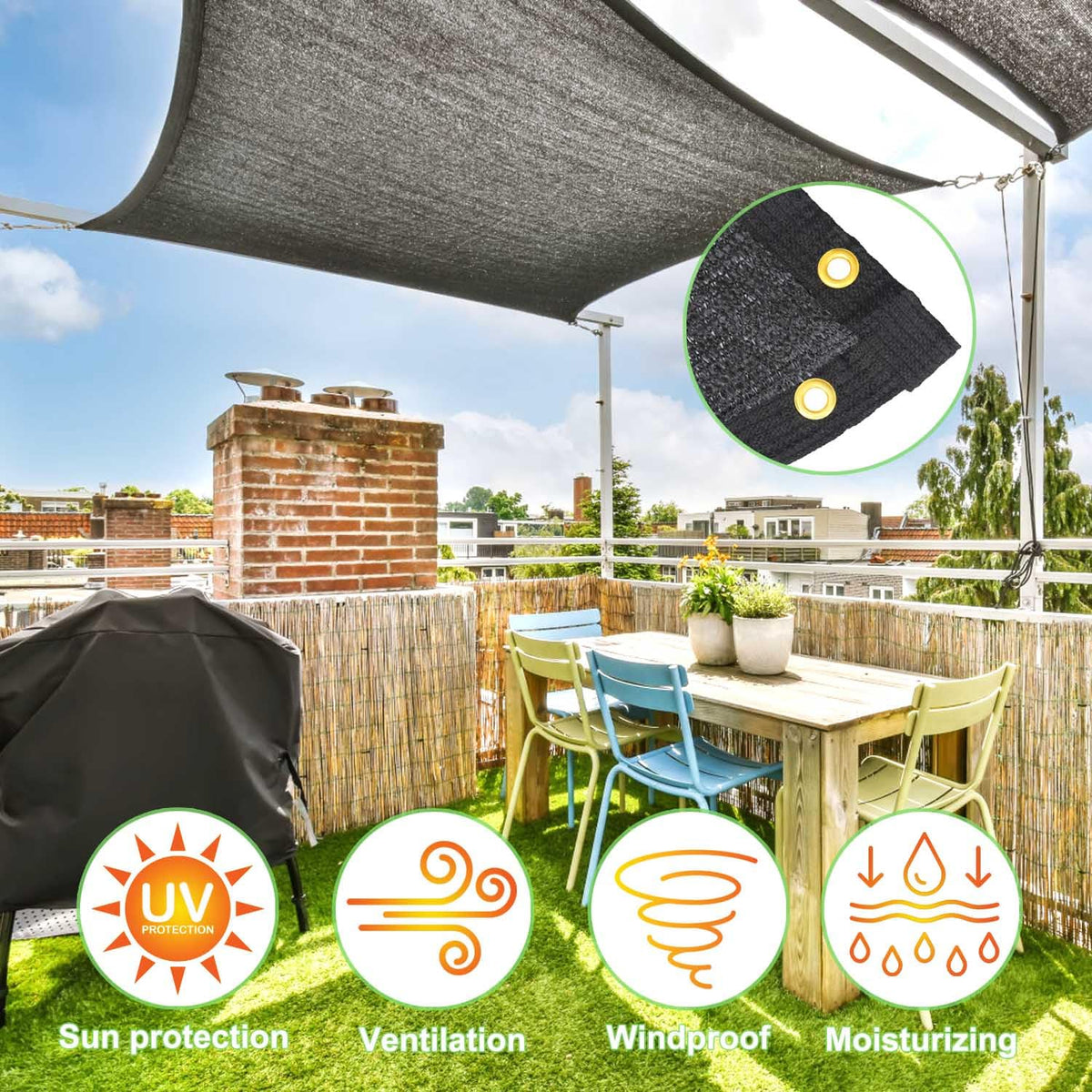 Mklsit breathable HDPE shade net ready for outdoor use