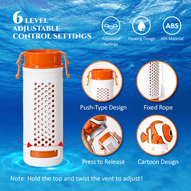 MKLZ floater showing six flow levels for precise chlorine release.