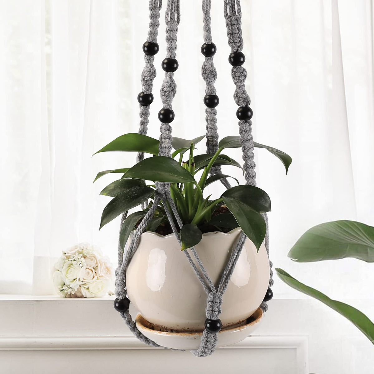 MKO SHUN indoor outdoor boho decor gray for versatile hanging